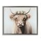 Stupell Industries Shaggy Cattle Floral Crown Floating Frame, design by Shawna Stewart
